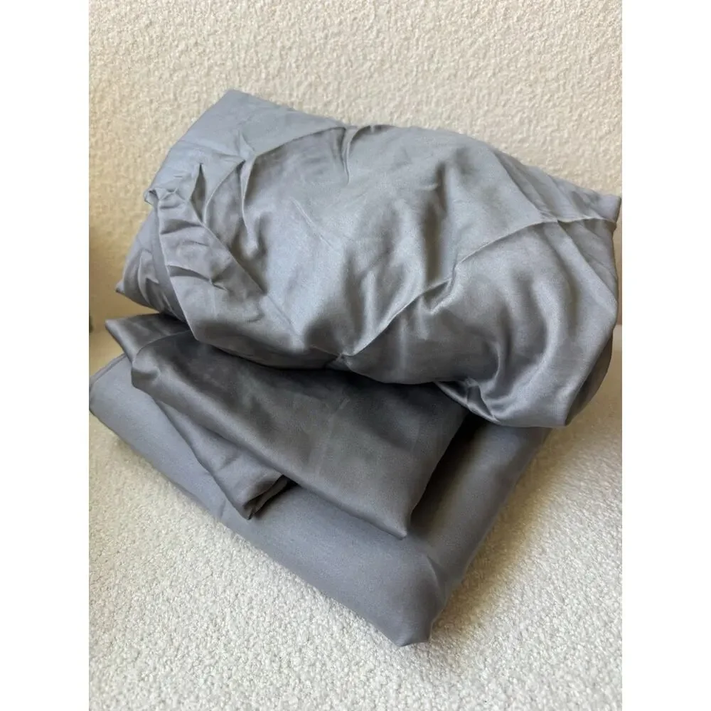 Miracle Made Cooling Antibacterial Deep Fitted Supima Cotton Sheet Set Full Gray